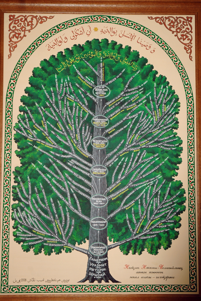 Пример фамильного дерева Нажипа Наккаша
